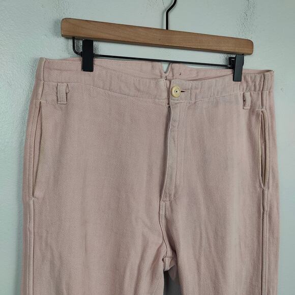 Prospective Flow Pants Mens‎ 32 Light Pink Chinos Relaxed Fit Japanese Designer - Picture 2 of 12